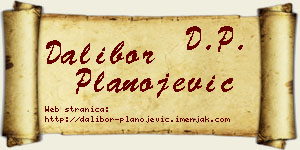 Dalibor Planojević vizit kartica